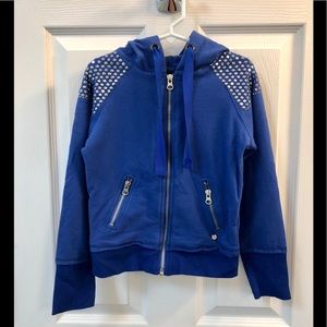 Pinetti Embellished Zip Hoodie Royal Blue 6-7 NWT